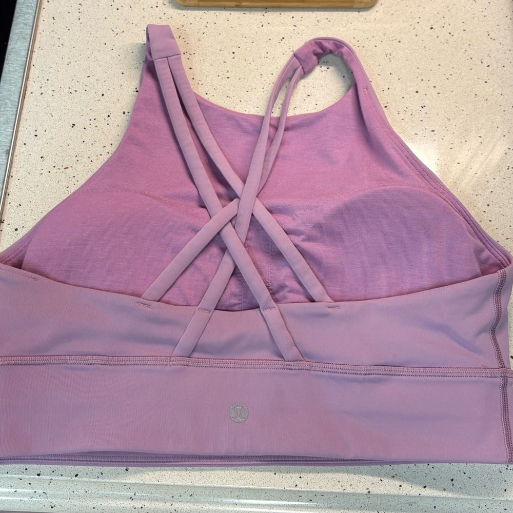 Lululemon Women’s High-Neck Lavender Sports Bralette - Picture 2 of 2